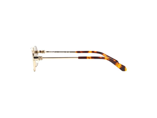Off-White Off-White OERI123 VAIDEN Sunglasses In Shiny Gold Acetate Frame With Brown And Gold Mirror Lens - view 3