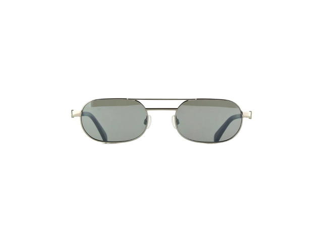 Off-White Off-White OERI123 VAIDEN Sunglasses In Shiny Silver Frame With Grey And Silver Flash Mirror Lenses - view 2
