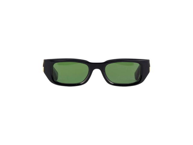 Off-White Off-White OERI124 FILLMORE Sunglasses In Shiny Black Frame With Green Light Mirror Lense - view 2