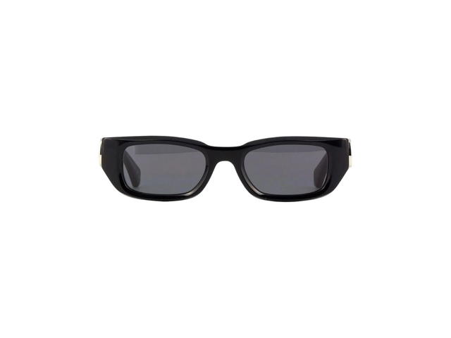 Off-White Off-White OERI124 FILLMORE Sunglasses In Shiny Black Frame With Grey With Light Mirror Lenses - view 2