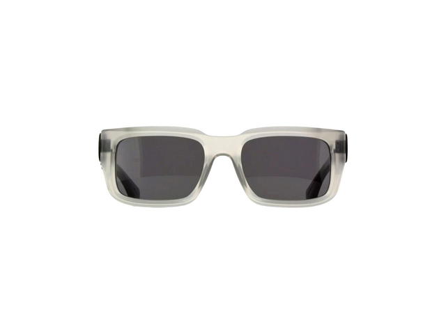 Off-White Off-White OERI125 HAYS Sunglasses In Grey Crystal Frame With Dark Grey Light Mirror Lenses - view 2