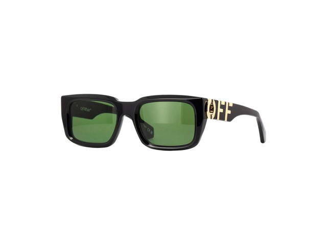 Off-White Off-White OERI125 HAYS Sunglasses In Shiny Black Frame With Grey Light Mirror Lenses - view 1