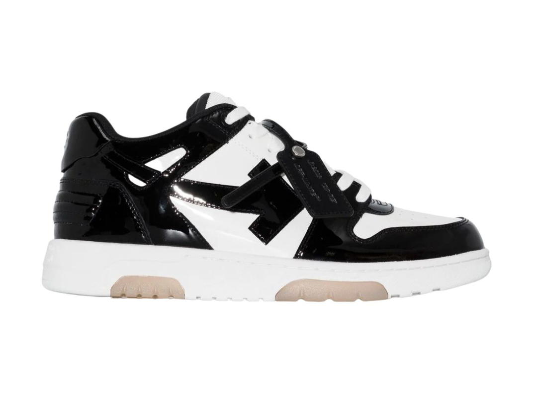 Off-White OFF-WHITE Out Of Office OOO Low Tops Patent Black White