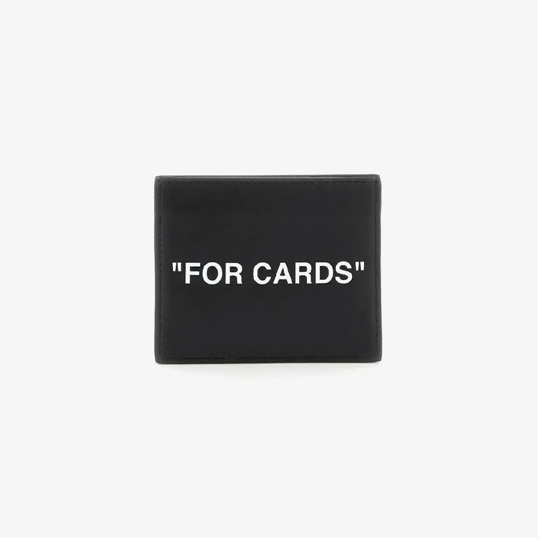 Off-White Off-White Quote Leather Card Holder Black