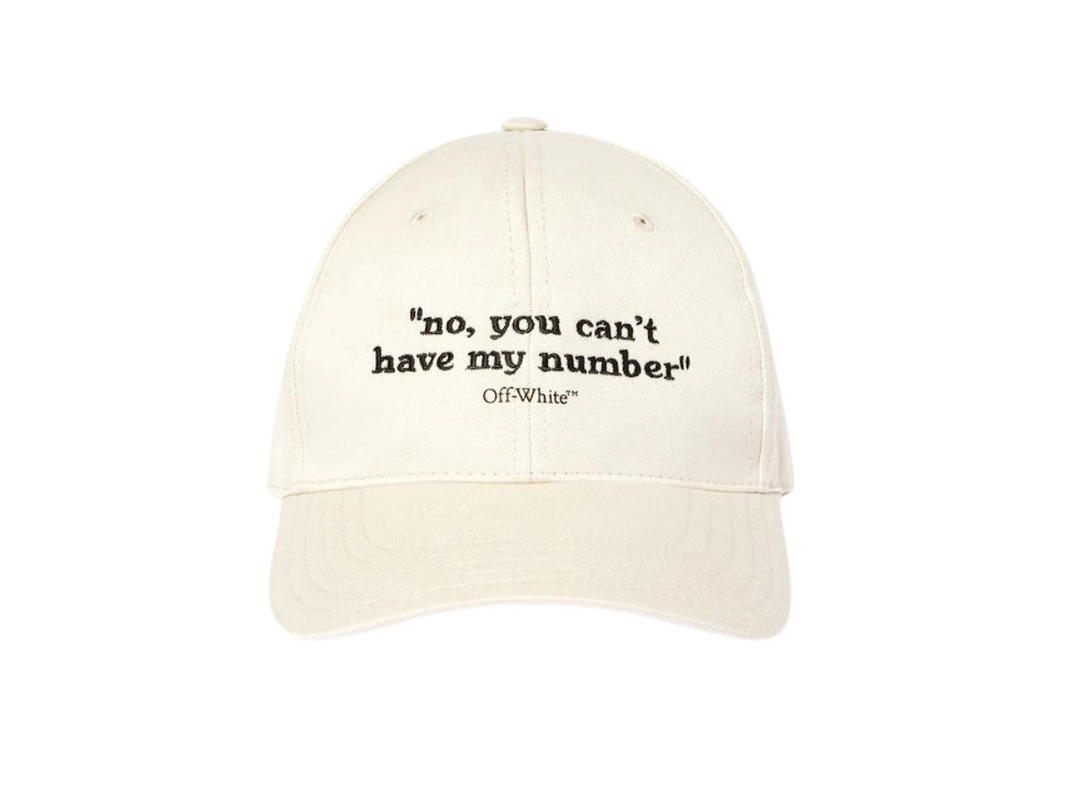 Off-White Off-White Quotes Baseball Cap Cream