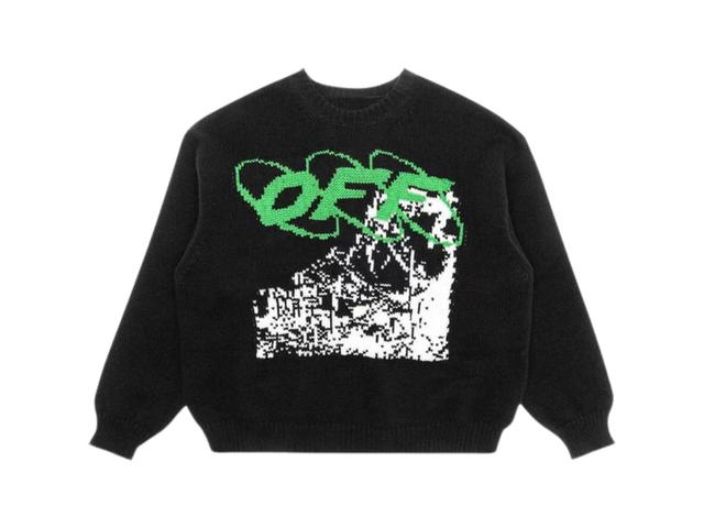Off-White Off-White Ruined Factory Knitwear Black White - view 1
