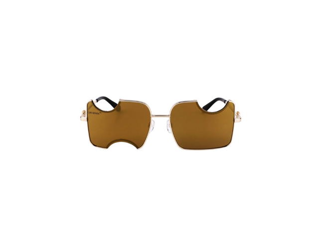 Off-White Off-White Salvador Sunglasses In Metal Gold Frame With Mirror Gold Lenses - view 2