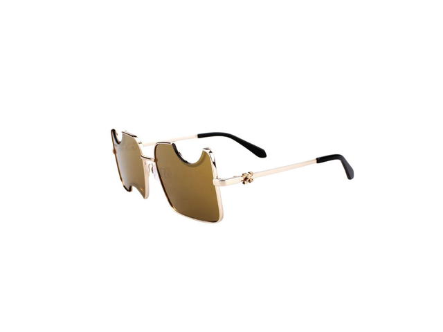 Off-White Off-White Salvador Sunglasses In Metal Gold Frame With Mirror Gold Lenses - view 3