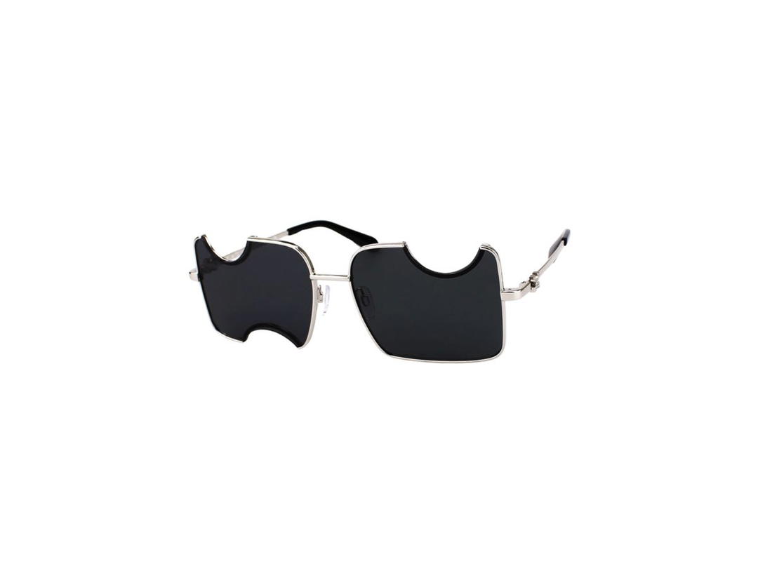 Off-White Off-White Salvador Sunglasses In Metal Silver Frame With Dark Grey Lenses