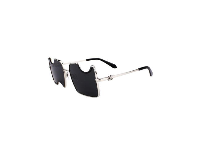Off-White Off-White Salvador Sunglasses In Metal Silver Frame With Dark Grey Lenses - view 3