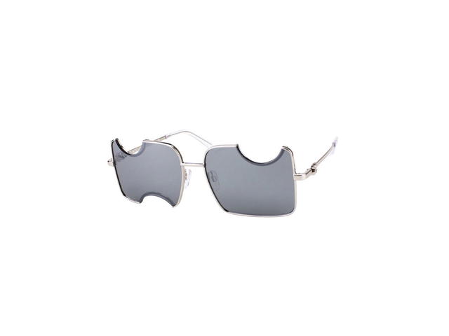 Off-White Off-White Salvador Sunglasses In Metal Silver Frame With Mirror Silver Lenses - view 1