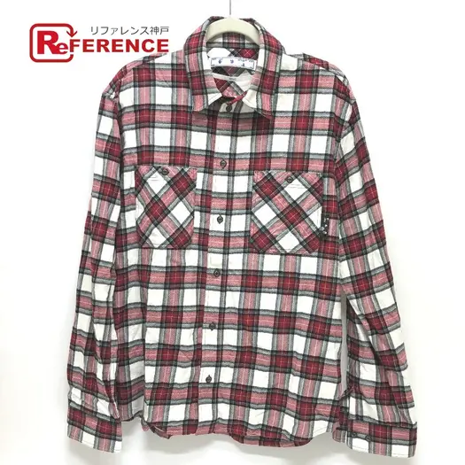 Buy OFF-WHITE spray check pattern  Long sleeve shirt cotton Red at Sasom – Authentic and Ready to Ship