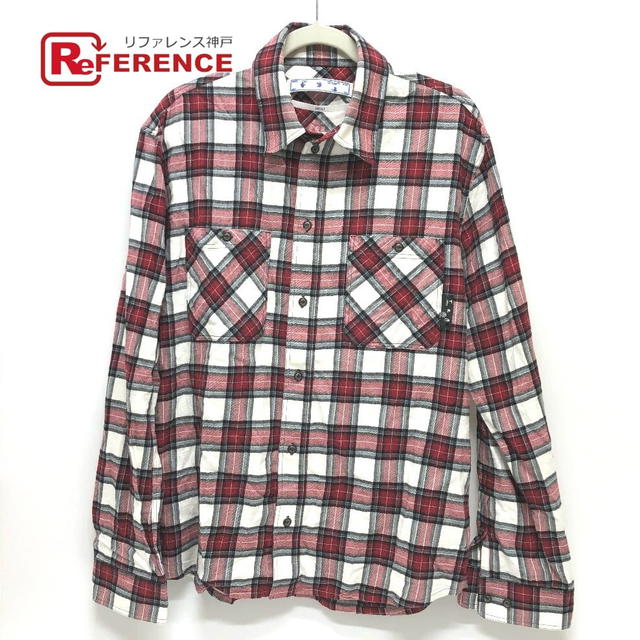 Off-White OFF-WHITE spray check pattern  Long sleeve shirt cotton Red - view 1