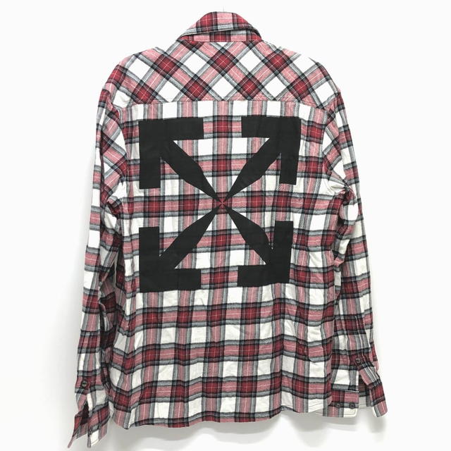 Off-White OFF-WHITE spray check pattern  Long sleeve shirt cotton Red - view 3