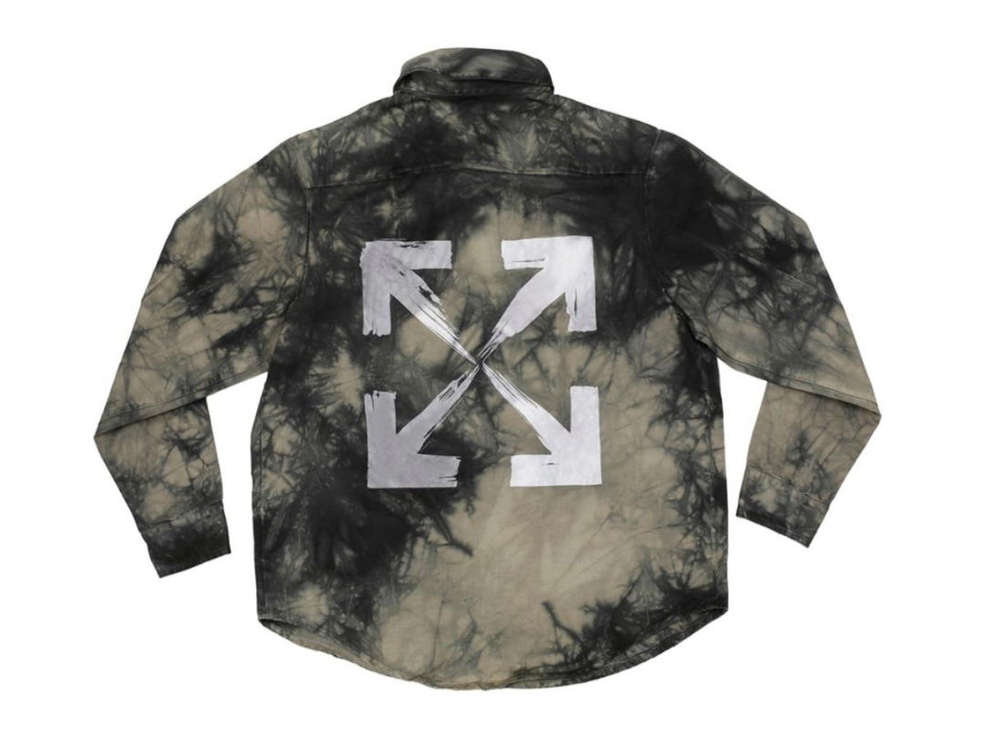 Off-White Off-White Tie Dye Work Shirt Black White White