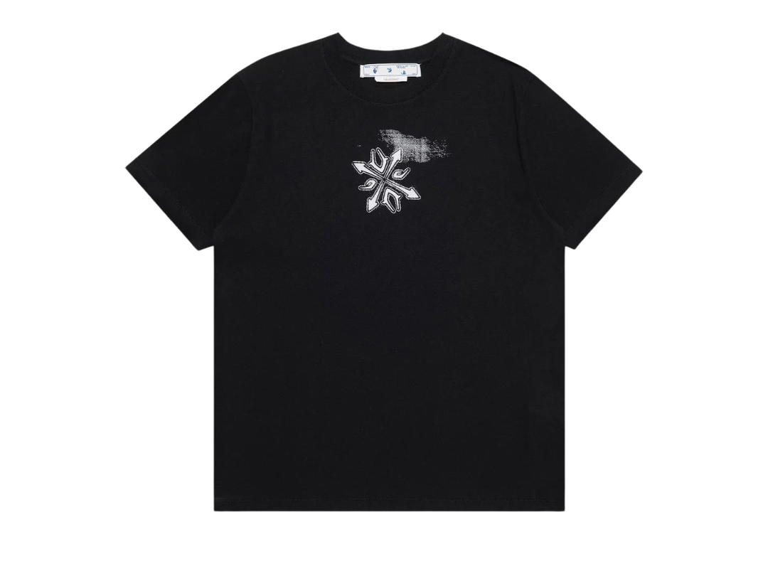 Off-White Off-White Tribal Type Slim Tee Black White