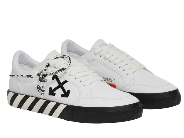 Off-White OFF-WHITE Vulcanized Low Canvas White Black - view 2