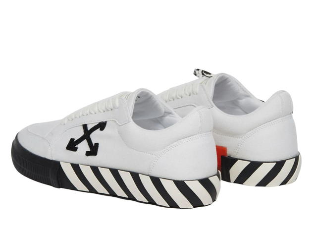 Off-White OFF-WHITE Vulcanized Low Canvas White Black - view 3