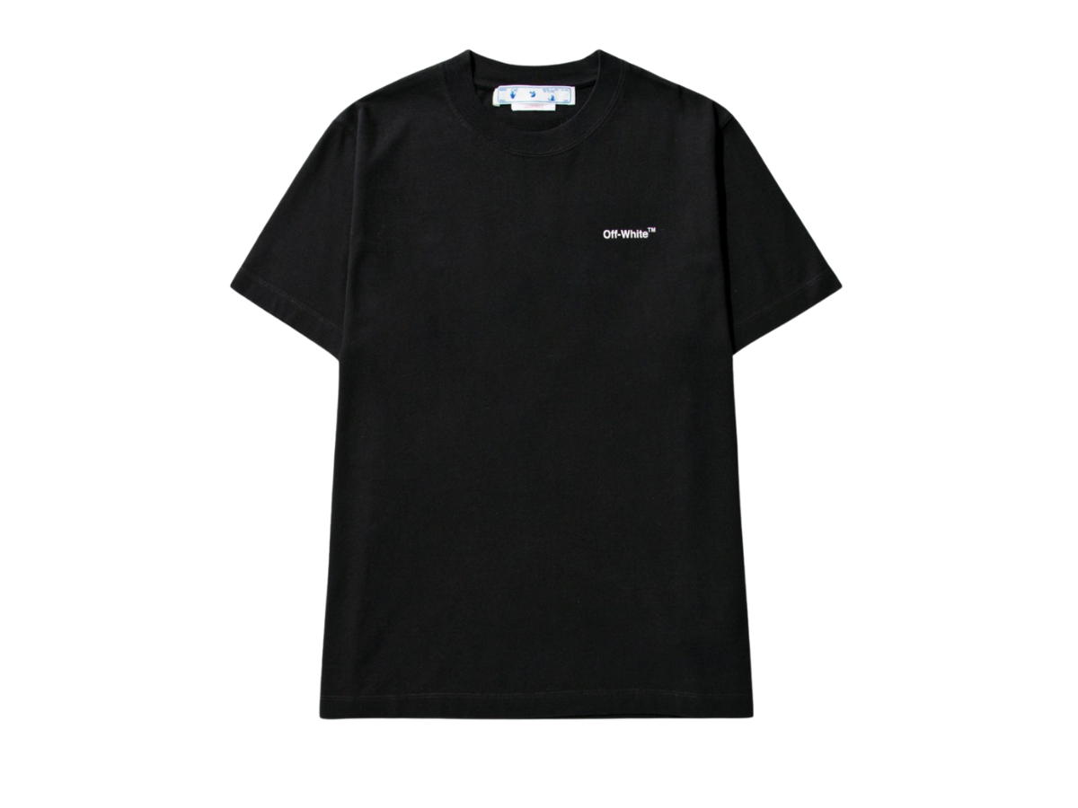 Off-White Off-White Wave Diagonal T-Shirt Black White