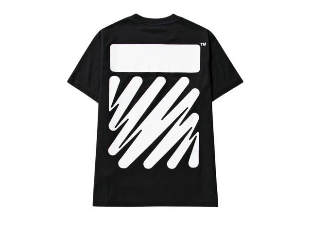 Off-White Off-White Wave Diagonal T-Shirt Black White - view 2