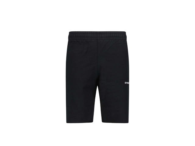 Off-White Off-White Wave Outline Diag Sweatshorts Black-White - view 1