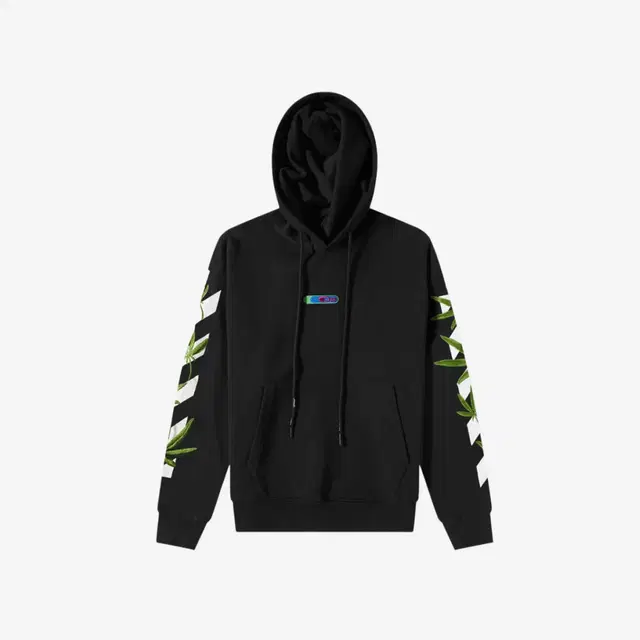 Off-White Off-White Weed Arrow Oversized Hoodie Black - view 1