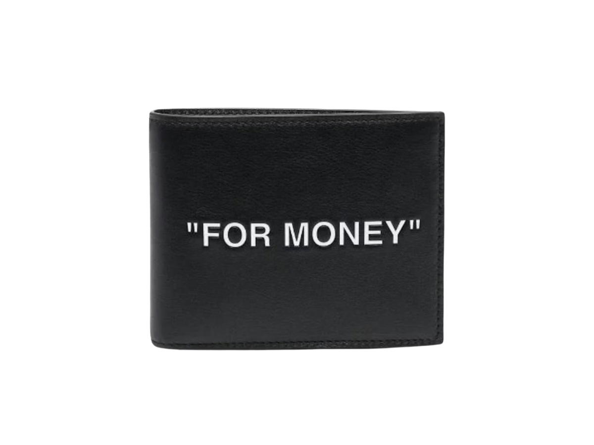 Off-White Off-White Quote "For Money" Bifold Wallet Black White