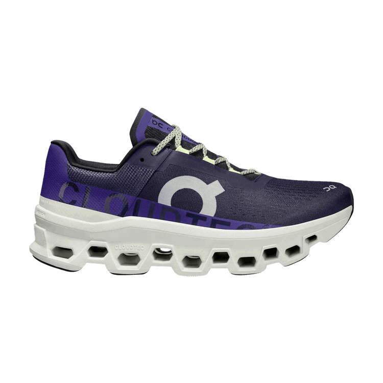 On On Cloudmonster Acai Purple Yellow