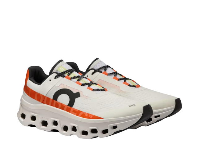 On Running On Running Cloudmonster Undyed White Flame - view 3