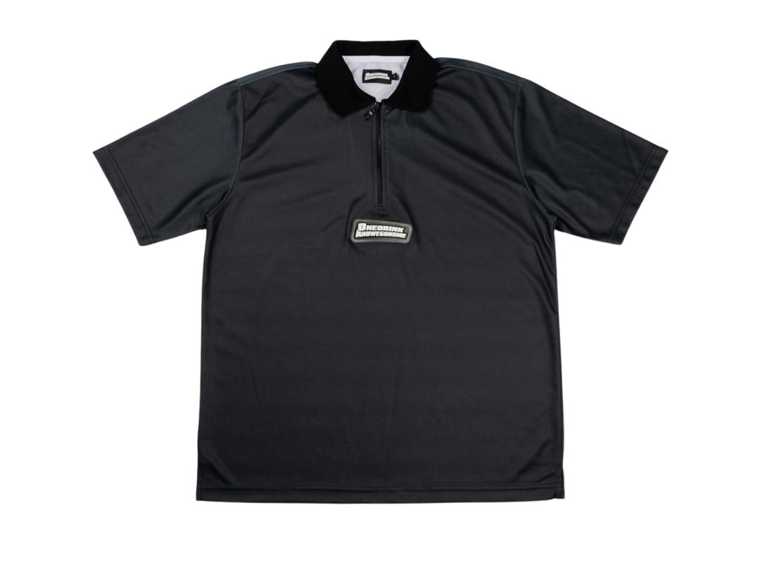 One Drink And We Go Home One Drink And We Go Home Polo Overprint Black