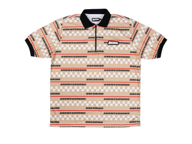 One Drink And We Go Home One Drink And We Go Home Polo Striped Cream - view 1