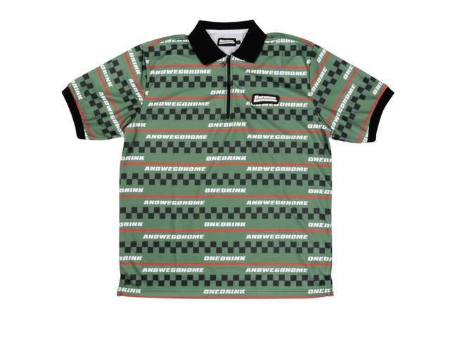 One Drink And We Go Home One Drink And We Go Home Polo Striped Green - view 1