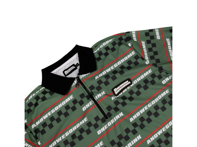 One Drink And We Go Home One Drink And We Go Home Polo Striped Green - view 2