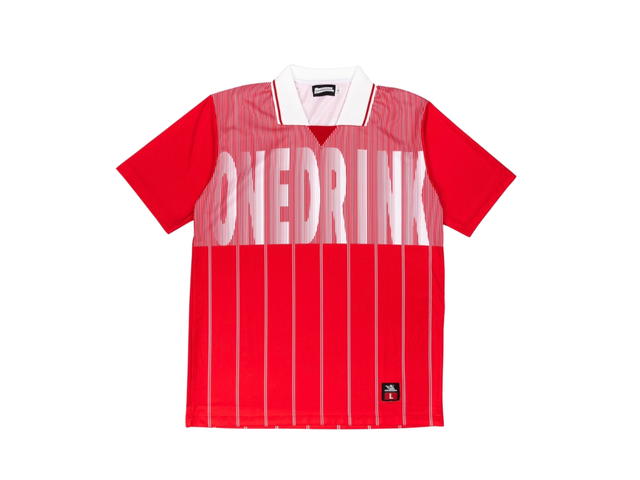 One Drink And We Go Home football jerseys striped Red - view 1