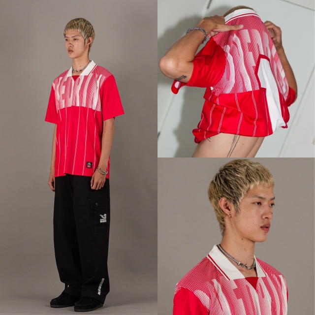 One Drink And We Go Home football jerseys striped Red - view 4