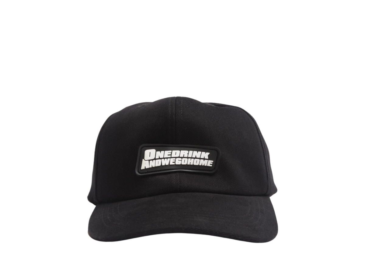 One Drink And We Go Home Onedrink Rubber Cap Black