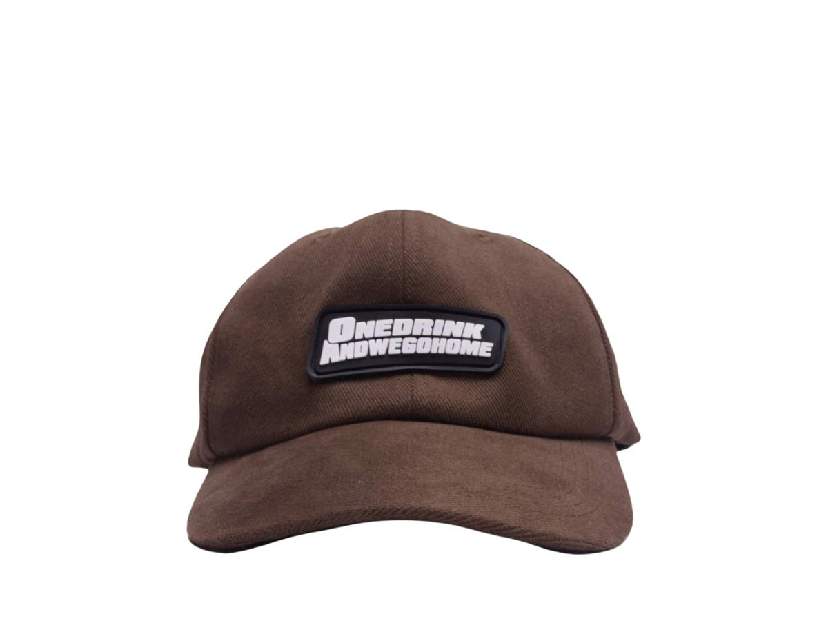 One Drink And We Go Home Onedrink Rubber Cap Brown