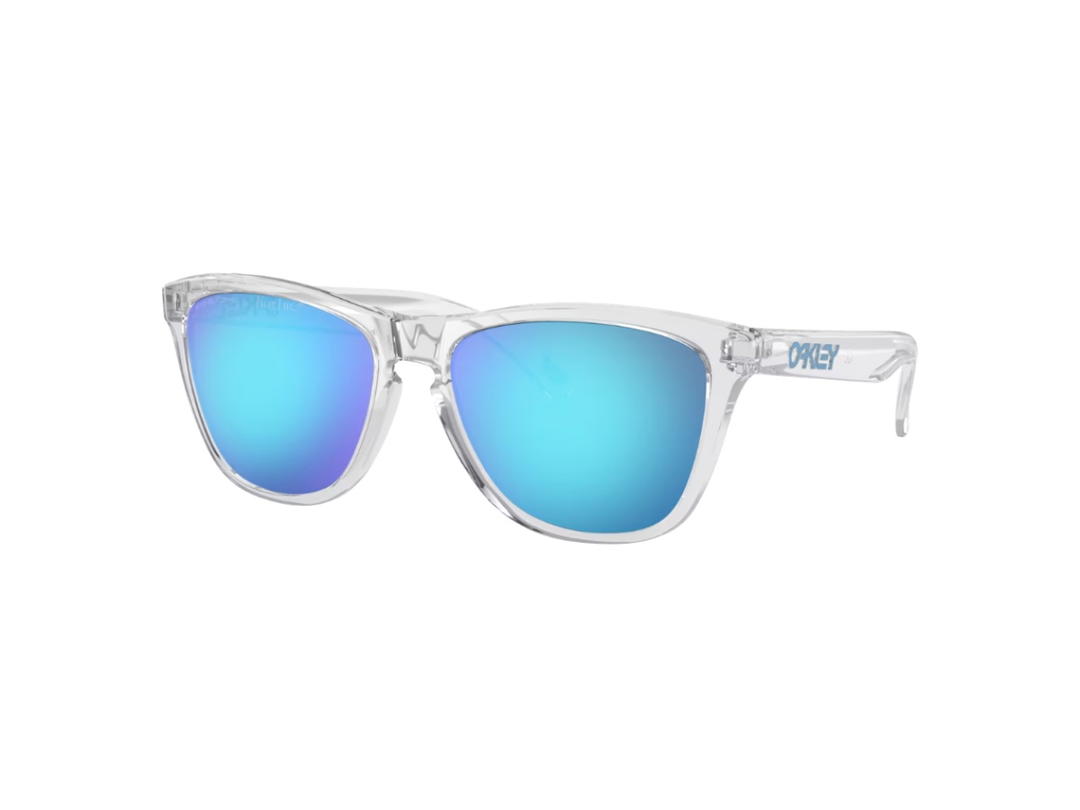 Oakley Oakley Frogskins In Crystal Clear Frame With Prizm Sapphire Lenses