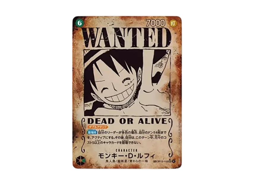 One Piece One Piece Monkey.D.Luffy : Wanted SEC-SPC [OP13-118](Booster Pack "CARRYING ON HIS WILL")