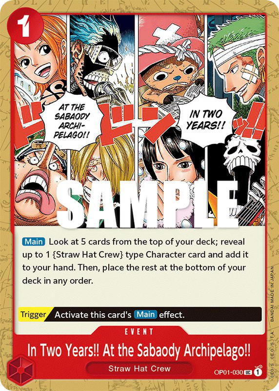 One Piece One Piece In Two Years!! At the Sabaody Archipelago!! UC [OP01-030] Booster Pack "Romance Dawn" (EN)