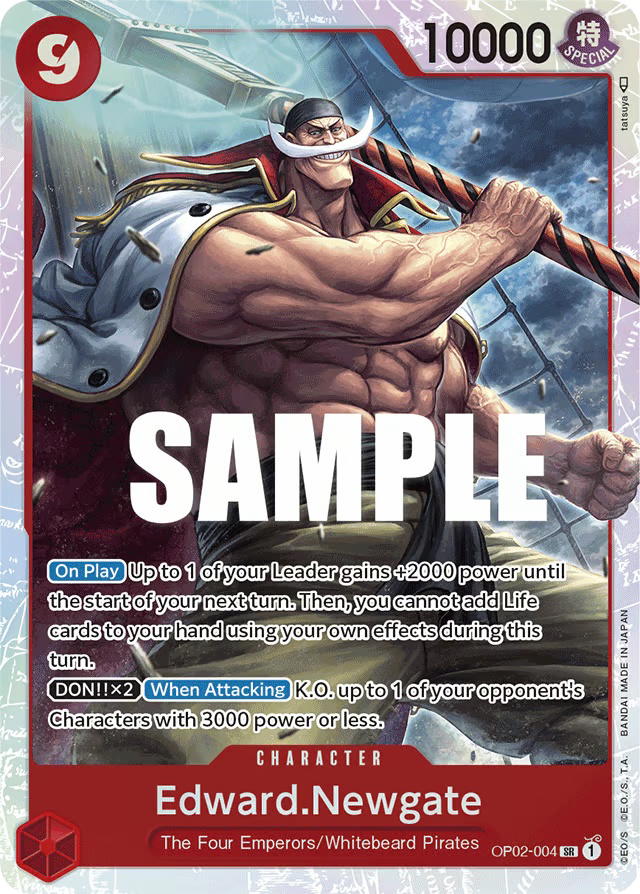 One Piece One Piece Edward.Newgate SR [OP02-004] Booster Pack "Paramount War" (EN)