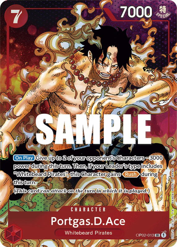 One Piece One Piece Portgas.D.Ace SR [OP02-013] Booster Pack "Paramount War" [AltArt] (EN)