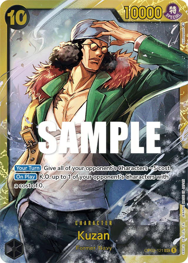 One Piece One Piece Kuzan SEC [OP02-121] Booster Pack "Paramount War" (EN)