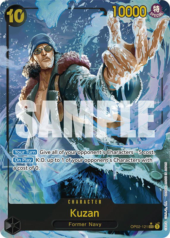 One Piece One Piece Kuzan SEC [OP02-121] Booster Pack "Paramount War" [PremiumAltArt] (EN)