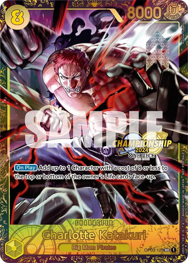One Piece One Piece Charlotte Katakuri SEC [OP03-123] Booster Pack "Pillars of Strength" [Championship 2024] (EN)