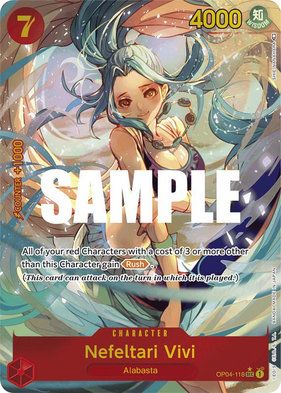 One Piece One Piece Nefeltari Vivi SEC [OP04-118] Booster Pack "Kingdoms of Intrigue" [AltArt] (EN)