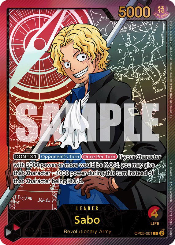 One Piece One Piece Sabo L [OP05-001] Booster Pack "Awakening of the New Era" [SpecialAltArt] (EN)