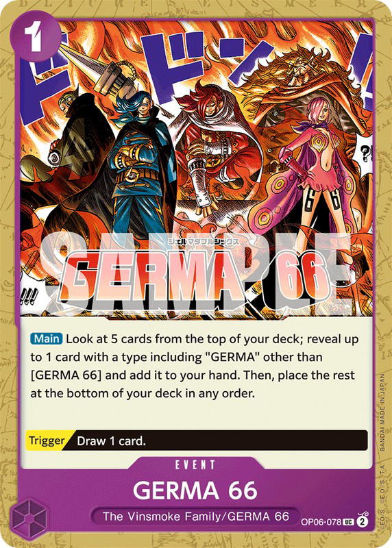 One Piece One Piece GERMA 66 UC [OP06-078] Booster Pack "Wings of the Captain" (EN)