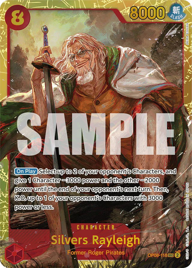 One Piece One Piece Silvers Rayleigh SEC [OP08-118] Booster Pack "Two Legends" (EN)