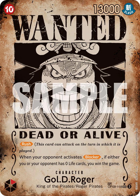 One Piece One Piece Gol.D.Roger SEC [OP09-118] Booster Pack "Emperors In The New World" [WantedPoster] (EN)